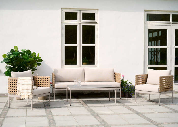 Sofasæt m/hynder 4 dele natur - Envy